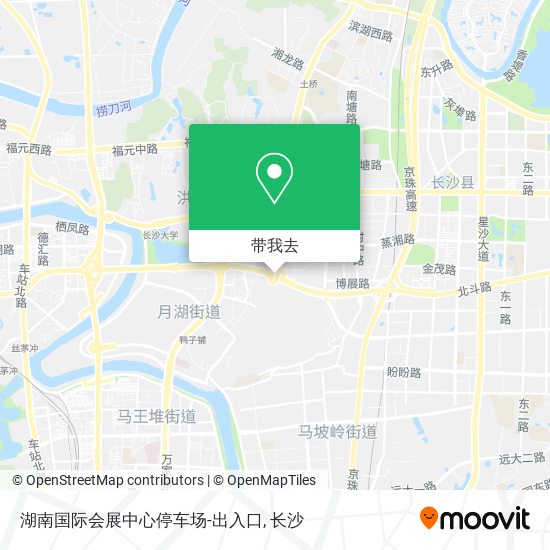 湖南国际会展中心停车场-出入口地图