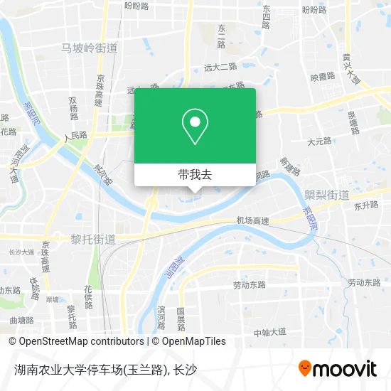 湖南农业大学停车场(玉兰路)地图