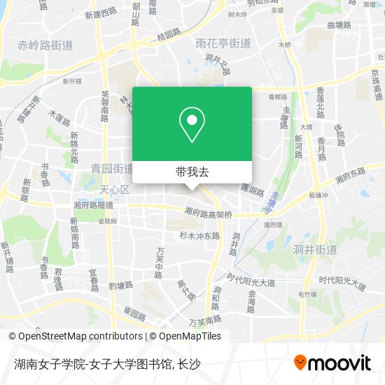 湖南女子学院-女子大学图书馆地图