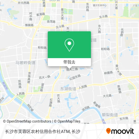长沙市芙蓉区农村信用合作社ATM地图