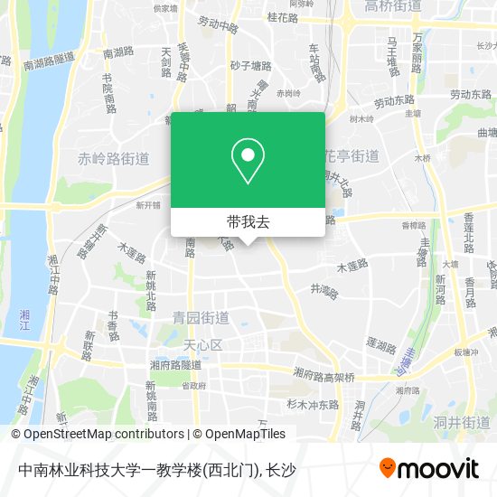中南林业科技大学一教学楼(西北门)地图
