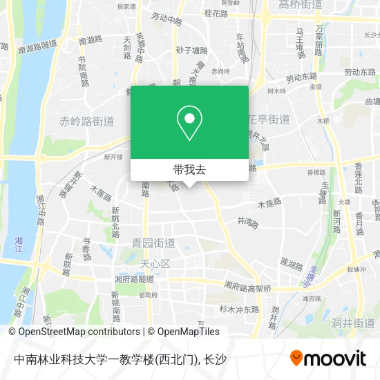 中南林业科技大学一教学楼(西北门)地图