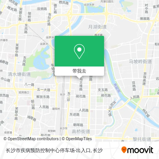 长沙市疾病预防控制中心停车场-出入口地图