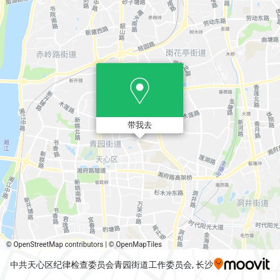 中共天心区纪律检查委员会青园街道工作委员会地图