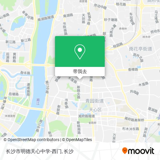 长沙市明德天心中学-西门地图