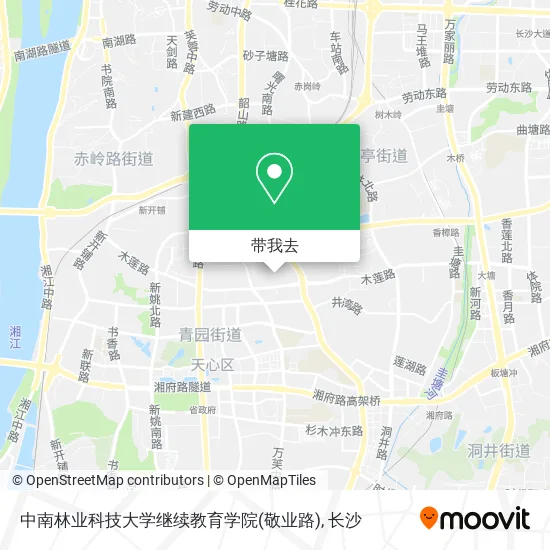 中南林业科技大学继续教育学院(敬业路)地图