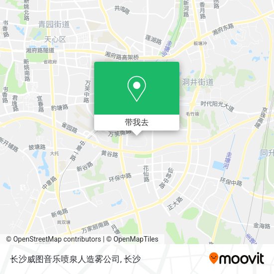 长沙威图音乐喷泉人造雾公司地图