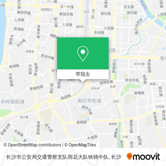 长沙市公安局交通警察支队雨花大队铁骑中队地图