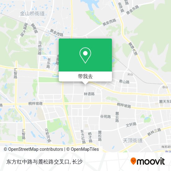 东方红中路与麓松路交叉口地图