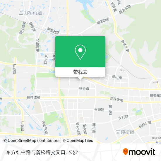 东方红中路与麓松路交叉口地图