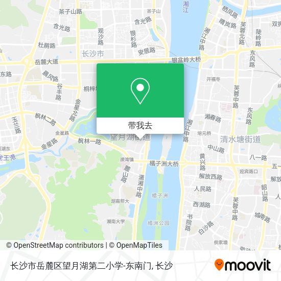 长沙市岳麓区望月湖第二小学-东南门地图