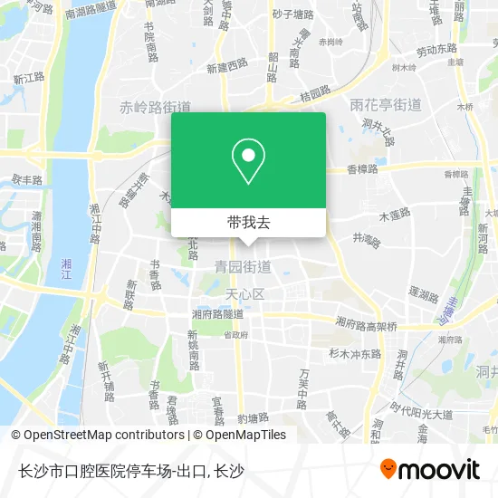 长沙市口腔医院停车场-出口地图
