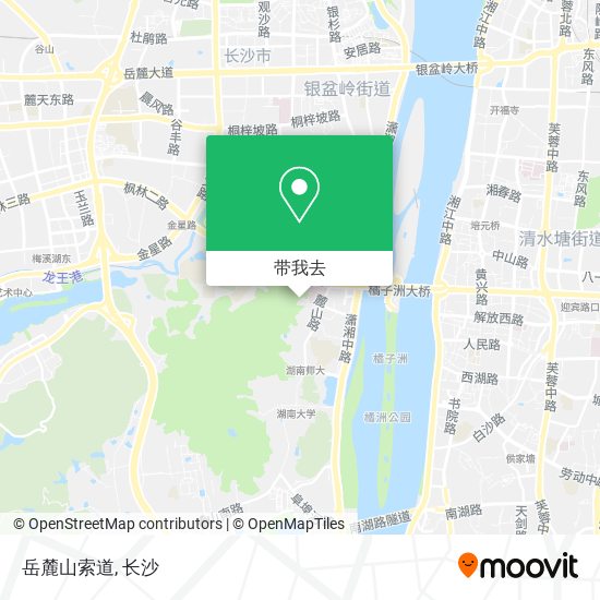 岳麓山索道地图