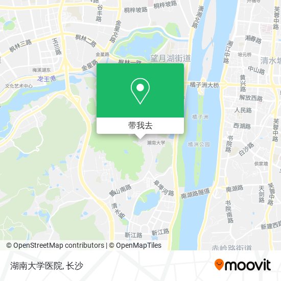 湖南大学医院地图