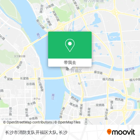 长沙市消防支队开福区大队地图