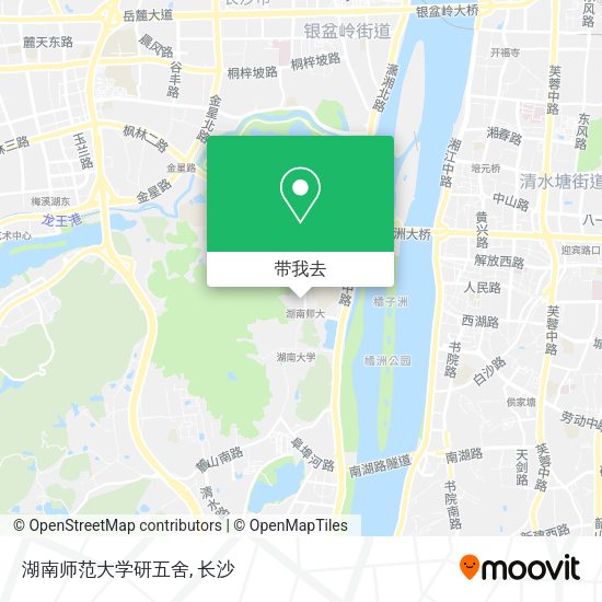 湖南师范大学研五舍地图