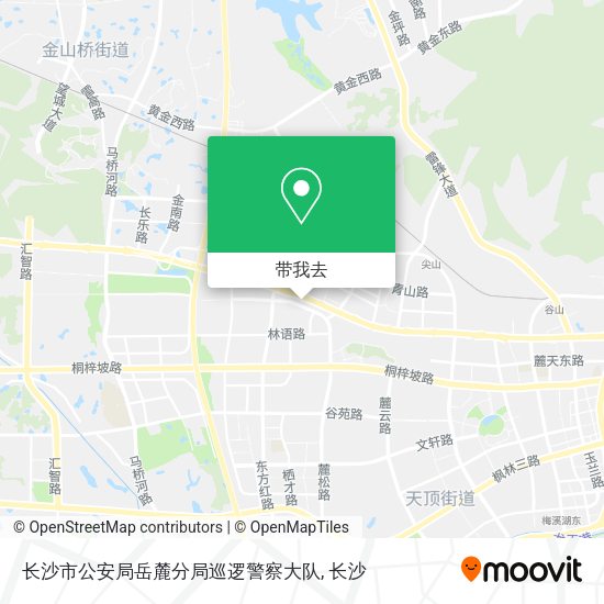 长沙市公安局岳麓分局巡逻警察大队地图