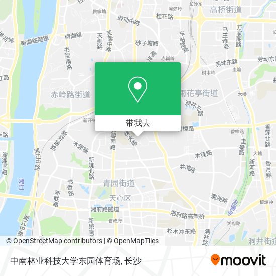 中南林业科技大学东园体育场地图