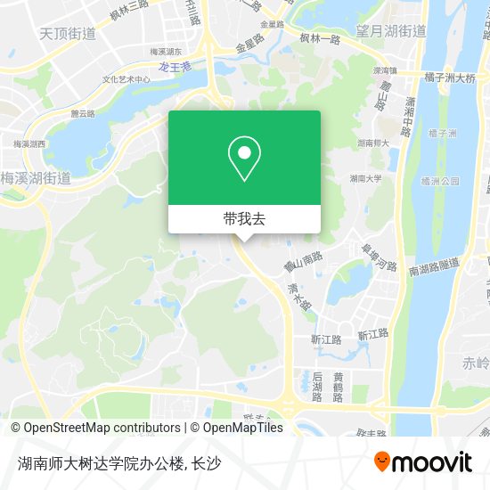 湖南师大树达学院办公楼地图