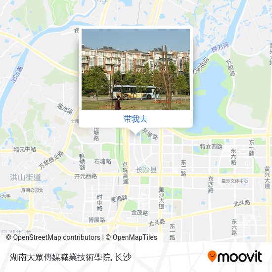 湖南大眾傳媒職業技術學院地图