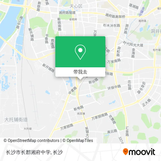 长沙市长郡湘府中学地图