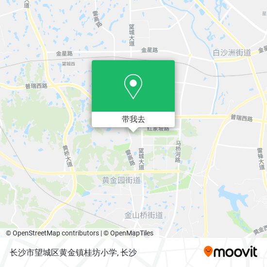 长沙市望城区黄金镇桂坊小学地图