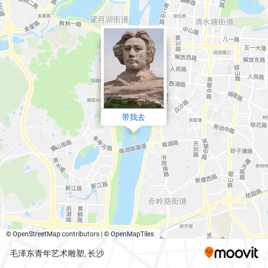 毛泽东青年艺术雕塑地图