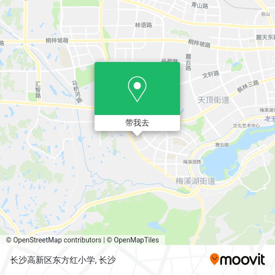 长沙高新区东方红小学地图