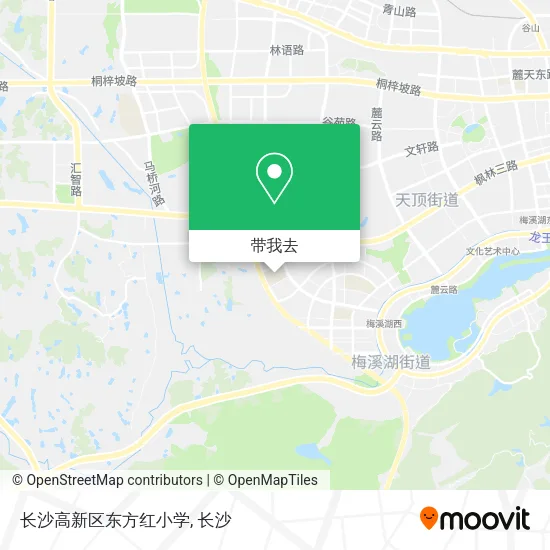 长沙高新区东方红小学地图