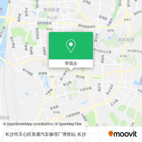 长沙市天心区美通汽车修理厂博世站地图