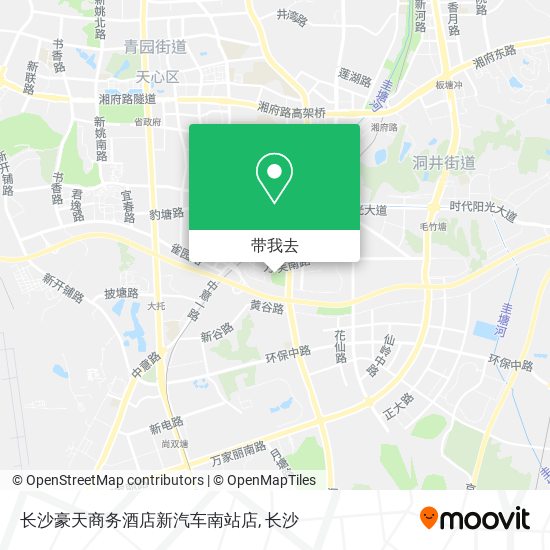 长沙豪天商务酒店新汽车南站店地图