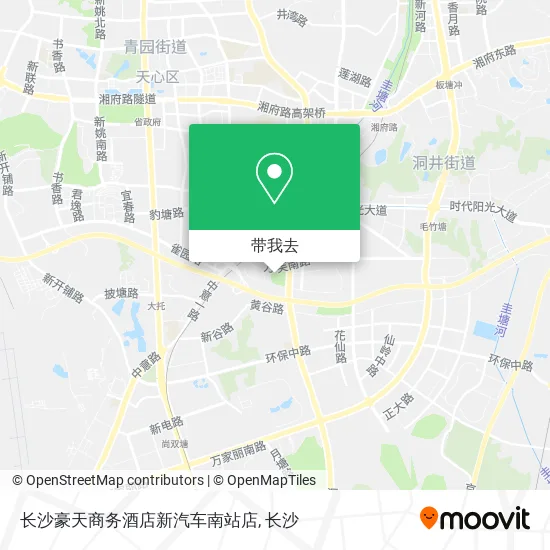 长沙豪天商务酒店新汽车南站店地图