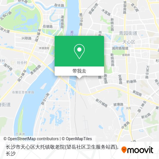 长沙市天心区大托镇敬老院(望岳社区卫生服务站西)地图