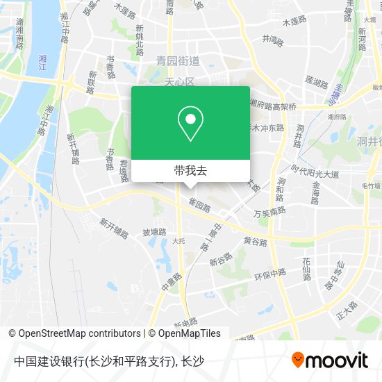 中国建设银行(长沙和平路支行)地图