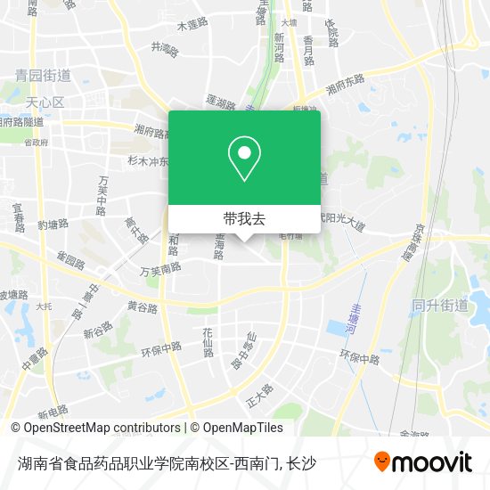 湖南省食品药品职业学院南校区-西南门地图