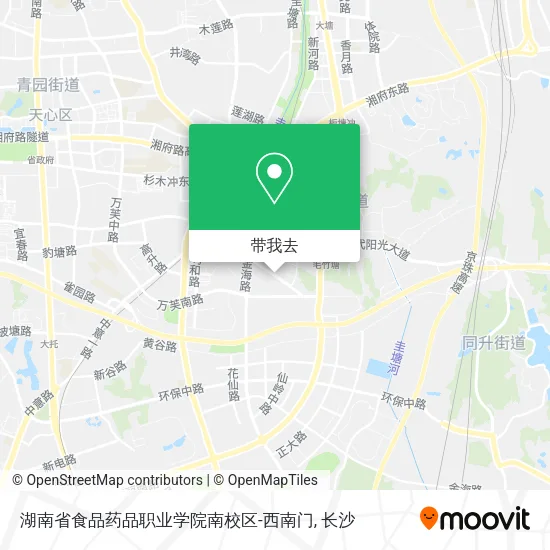 湖南省食品药品职业学院南校区-西南门地图