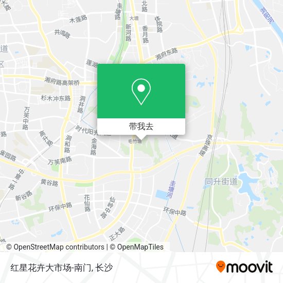 红星花卉大市场-南门地图