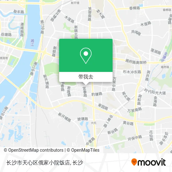 长沙市天心区俄家小院饭店地图