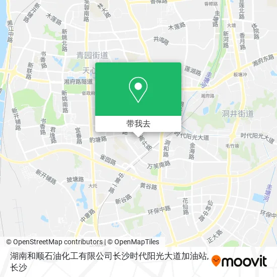 湖南和顺石油化工有限公司长沙时代阳光大道加油站地图