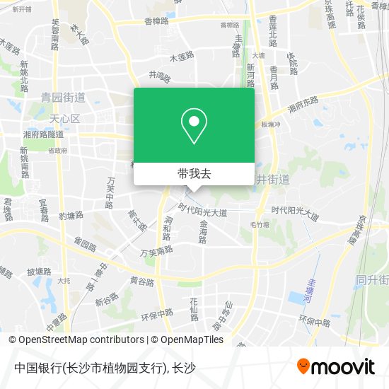 中国银行(长沙市植物园支行)地图