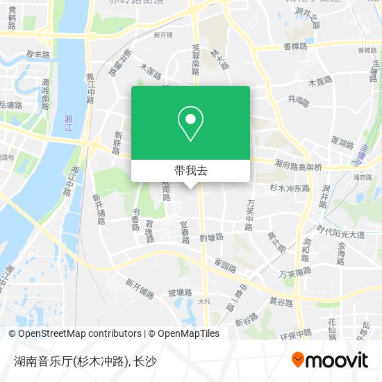 湖南音乐厅(杉木冲路)地图