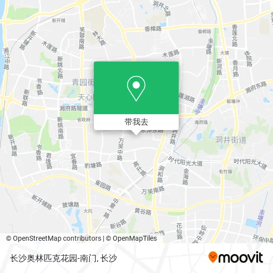 长沙奥林匹克花园-南门地图