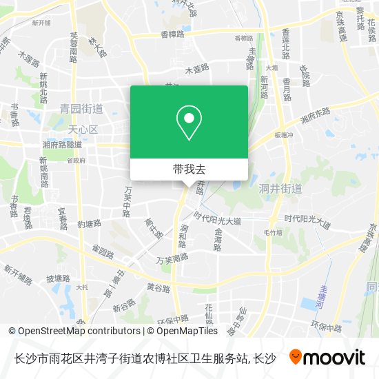 长沙市雨花区井湾子街道农博社区卫生服务站地图