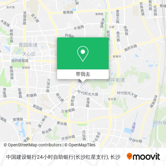 中国建设银行24小时自助银行(长沙红星支行)地图