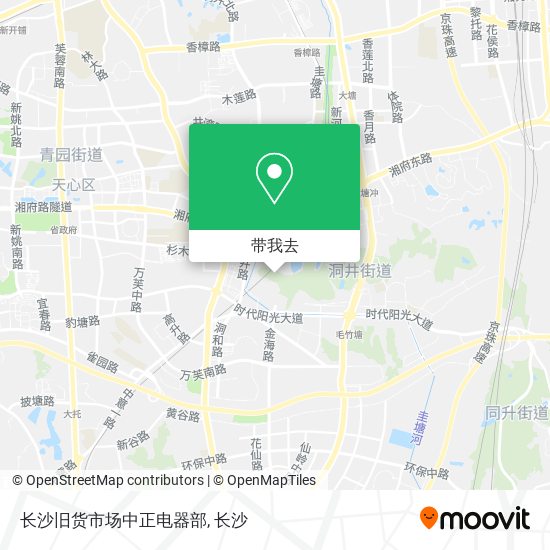 长沙旧货市场中正电器部地图