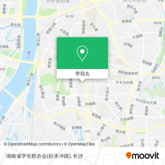 湖南省学生联合会(杉木冲路)地图