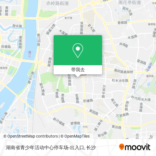 湖南省青少年活动中心停车场-出入口地图