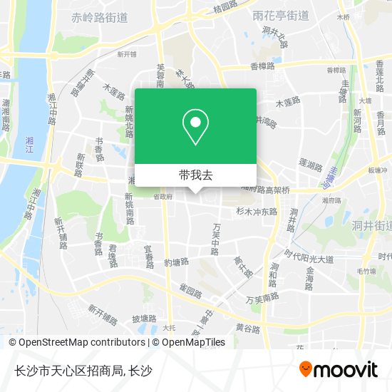 长沙市天心区招商局地图