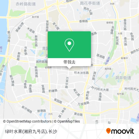 绿叶水果(湘府九号店)地图