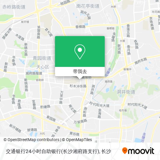 交通银行24小时自助银行(长沙湘府路支行)地图